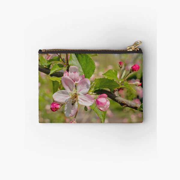 Item preview, Bee on a pink appleblossom designed and sold by xophotography.