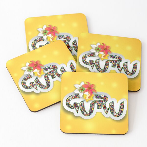 Item preview, Guru Spiritual Floral Text Design designed and sold by BluedarkArt.