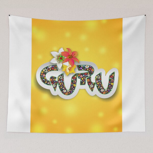 Item preview, Guru Spiritual Floral Text Design designed and sold by BluedarkArt.