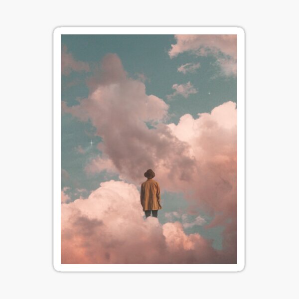 man in the sky Sticker