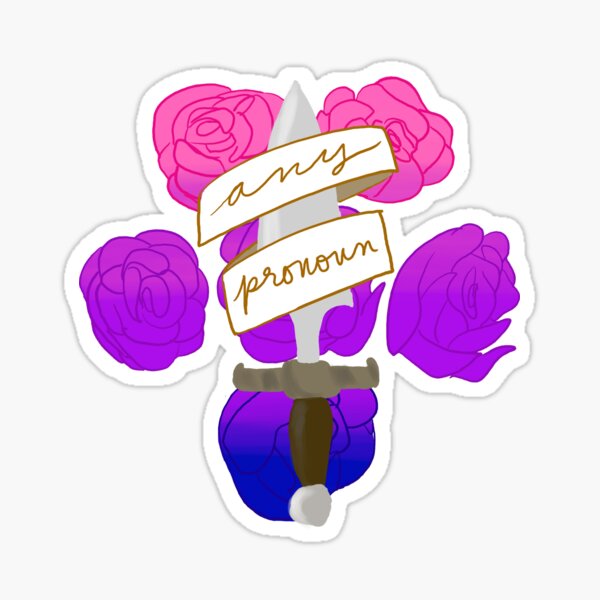 Bi pride - any pronoun Sticker