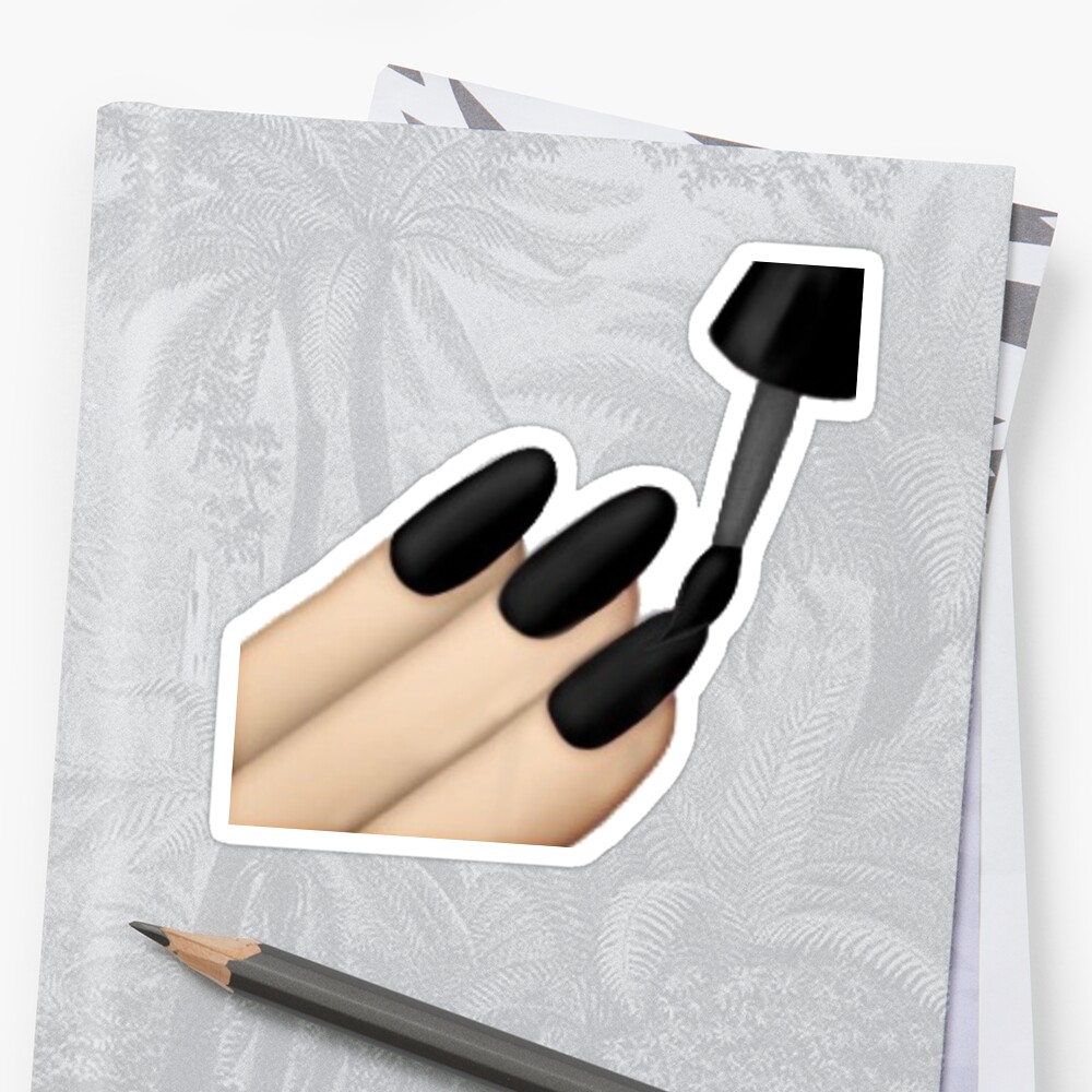 "Black Nails Emoji" Stickers by lazyville | Redbubble