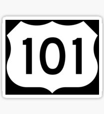 US Route 101 - California - Highway Road Trip T-Shirt Car Bumper Sticker Sticker