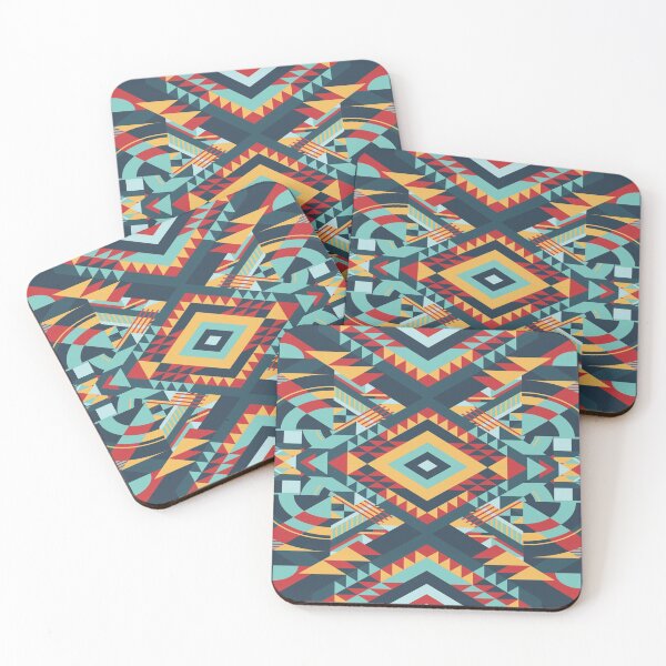 Item preview, Colorful Southwest Art Squares and Diamond Shapes Pattern 3 designed and sold by dhajr.