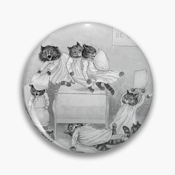 Item preview, Louis Wain - Kitten Pillow Fight designed and sold by TheCurators.