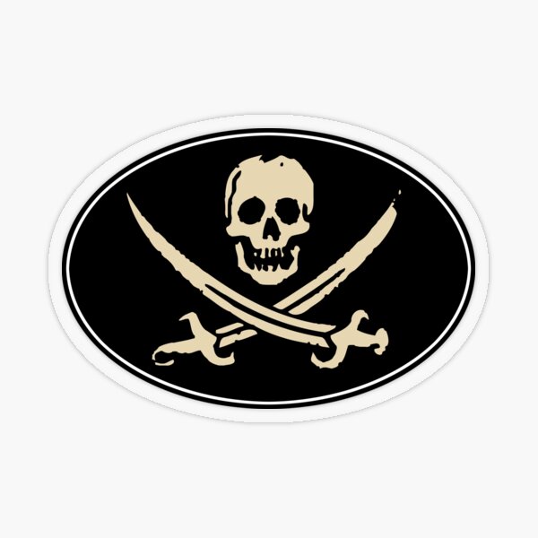 Raise The Jolly Roger Square Sticker