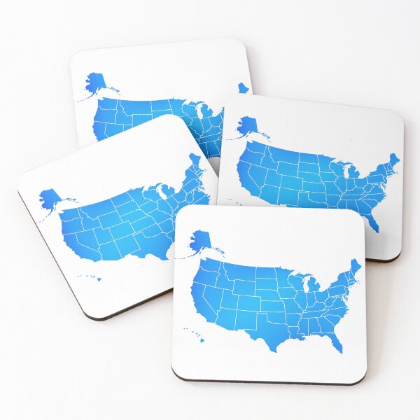 Item preview, united states map blue,America isolated designed and sold by MarketVisionAV.