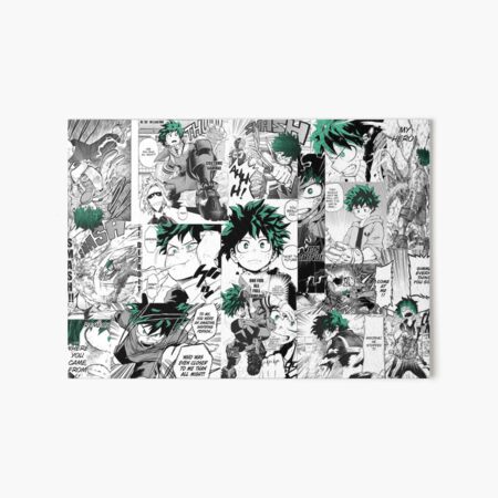 My Hero Academia Deku Manga Collage Art Board Print