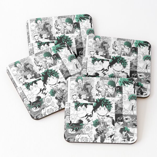 My Hero Academia Deku Manga Collage Coasters (Set of 4)