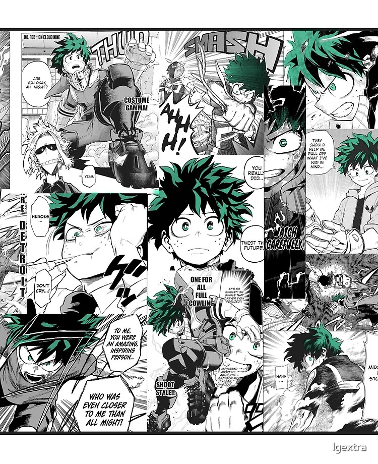 My Hero Academia Deku Manga Collage Ipad Case Skin By Lgextra Redbubble