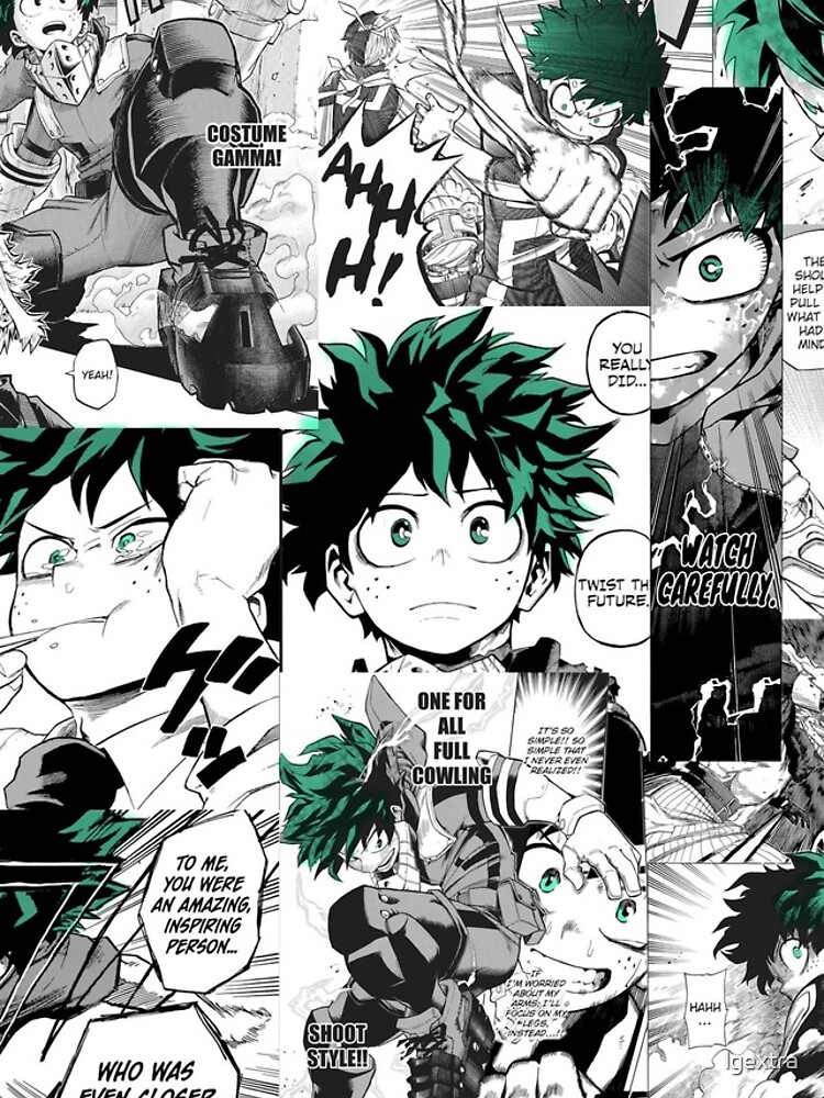 Disover My Hero Academia Deku Manga Collage  iPhone Case