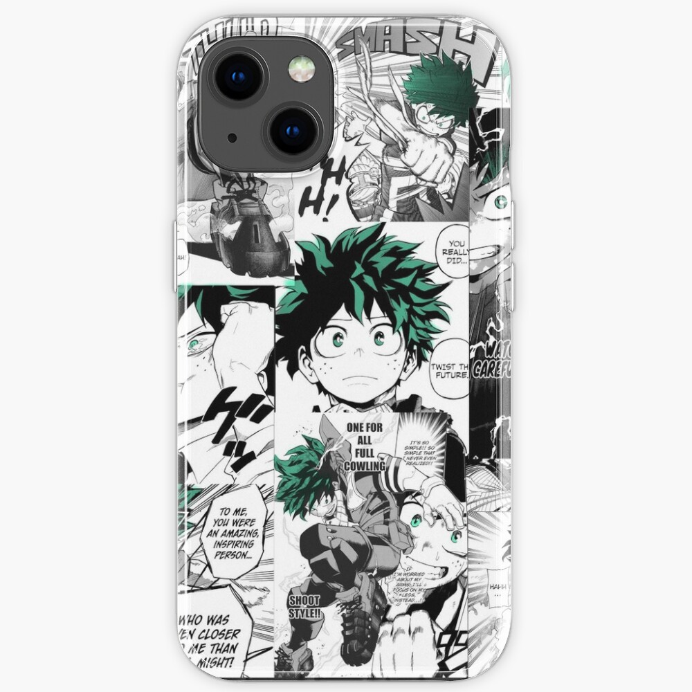 Discover Hero Anime Deku Manga Collage  iPhone Case