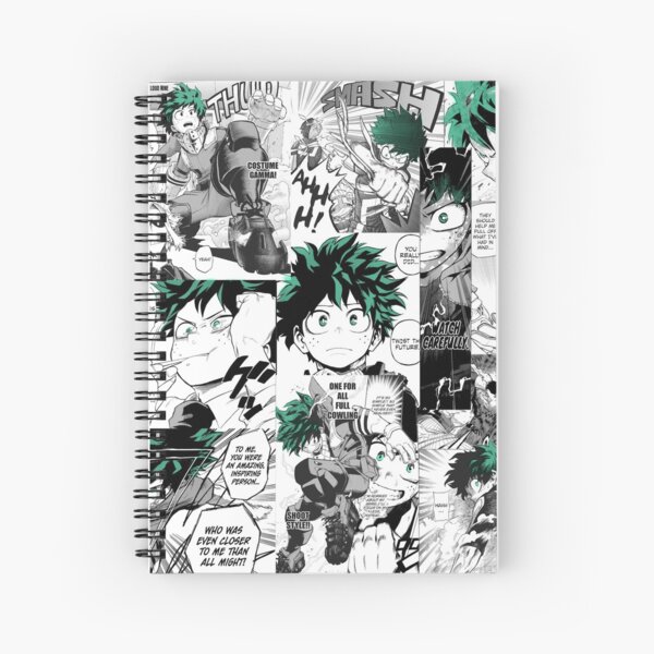 My Hero Academia Deku Manga Collage  Spiral Notebook
