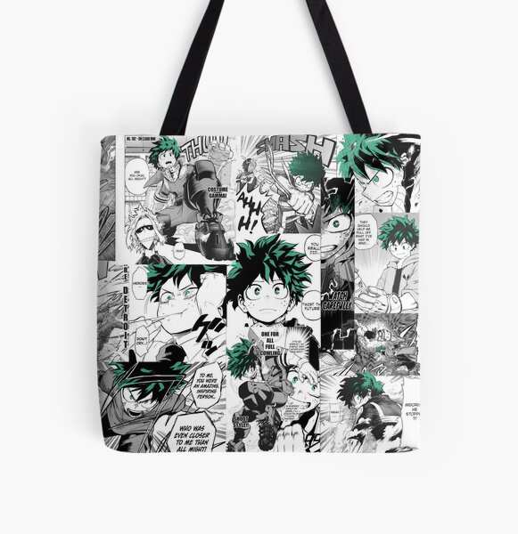 Mein Held Academia Deku Manga Collage Allover-Print Tote Bag