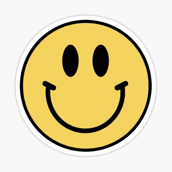Sticker Emoji 3 couleurs vert orange rouge Autocollant Smiley sentiments Sticker Arc 