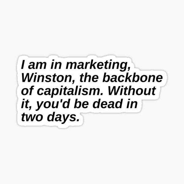 marketing according to schmidt Sticker