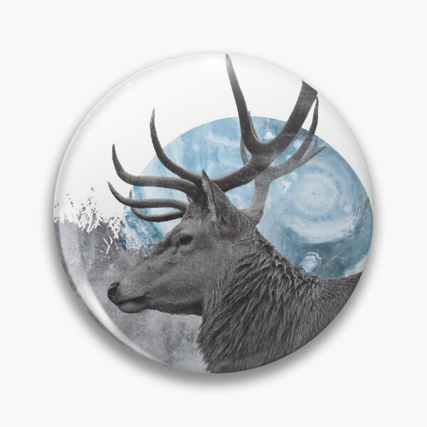 Item preview, Deer-moon composition, modern montage designed and sold by SoftFigurine.