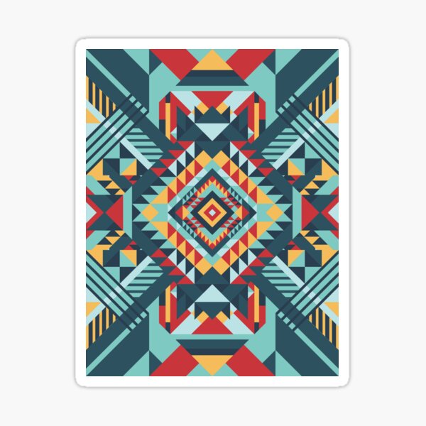 Item preview, Colorful Southwest Art Squares and Diamond Shapes Pattern 8 designed and sold by dhajr.