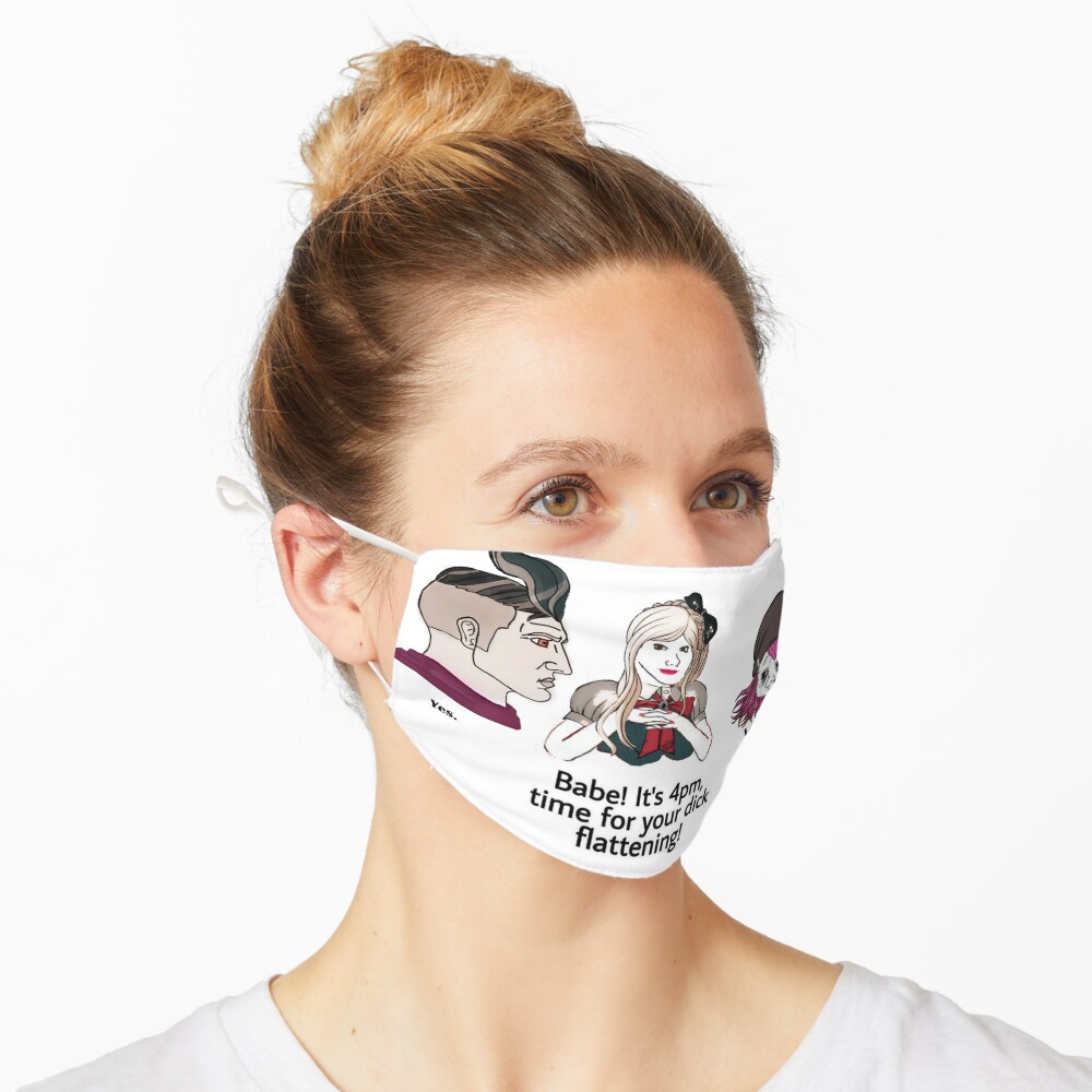 rendering Årligt Rejse its 4 pm babe" Mask for Sale by yugiohcerealbox | Redbubble