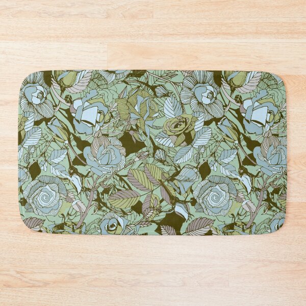 Item preview, rose lineart florals | green designed and sold by camcreativedk.