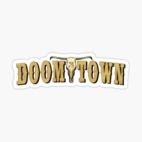 Doomtown Logo Items Sticker