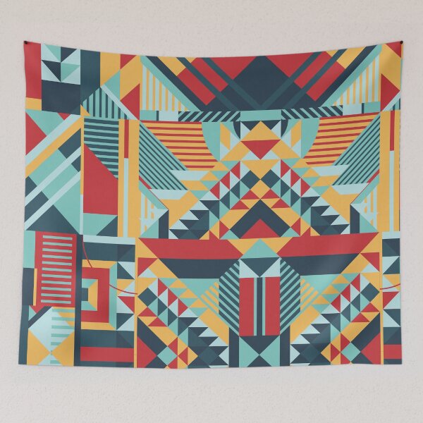 Item preview, Colorful Southwest Art Squares and Diamond Shapes Pattern 10 designed and sold by dhajr.