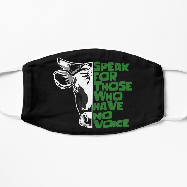 Animal Rights / Vegan Quote : Cow Face Flat Mask