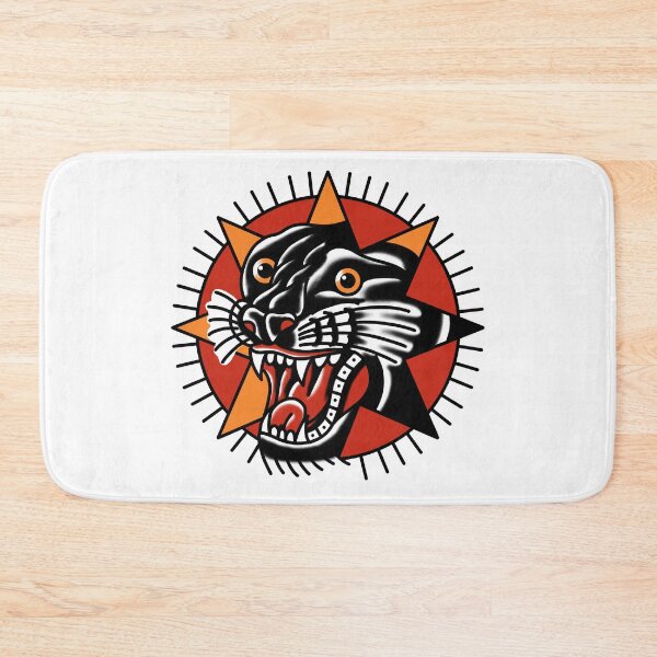 Item preview, panther traditional tattoo star designed and sold by SuburbanStoic.