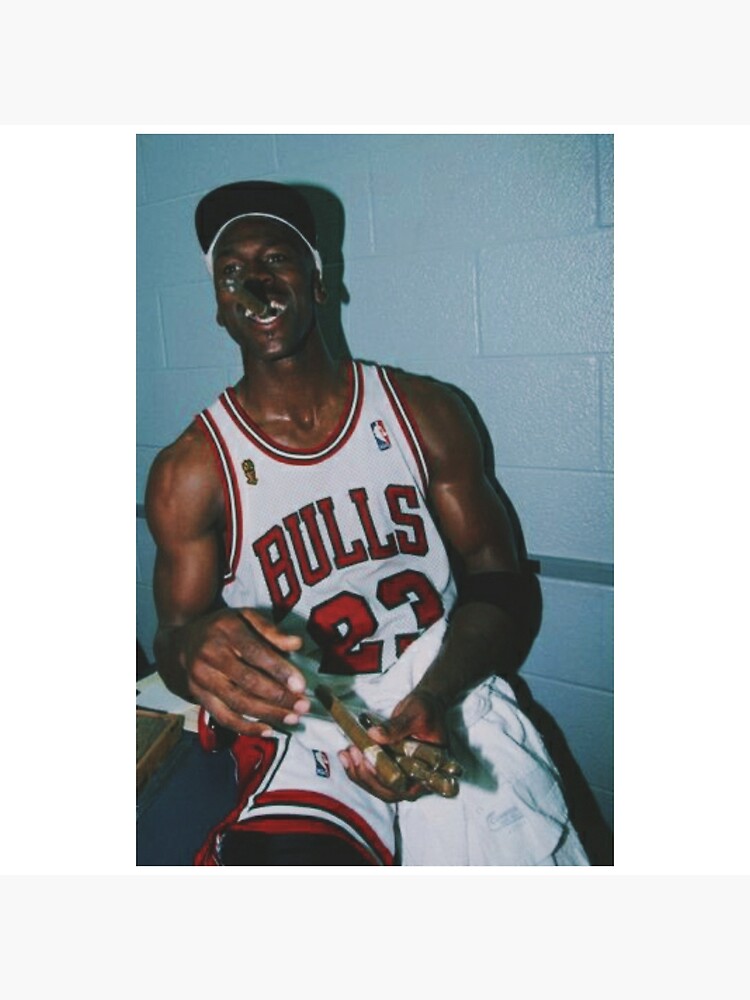 Michael Jordan Smoking Poster Chicago Bulls Basketball Hand Made Poste –  CanvasBlackArt