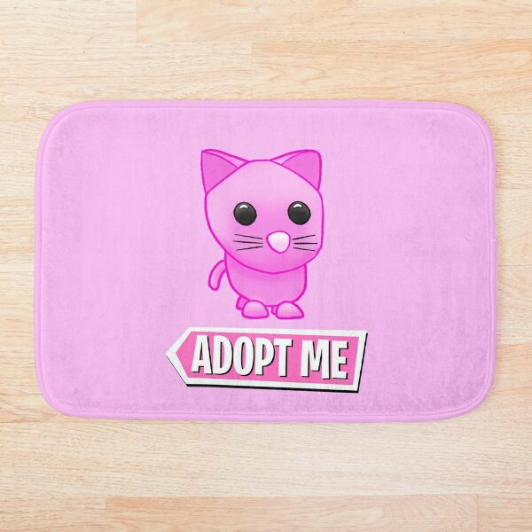 Adopt Me Bath Mats Redbubble - neon pink cat adopt me roblox in 2020 pink cat neon pink adoption