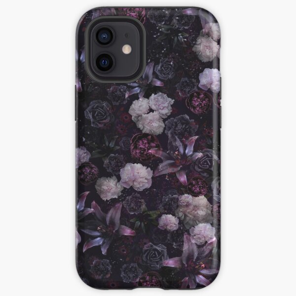 Sommernachtstraum #Dunkelfloral #Mitternacht #Schwarz #Rose #Nacht iPhone Robuste Hülle