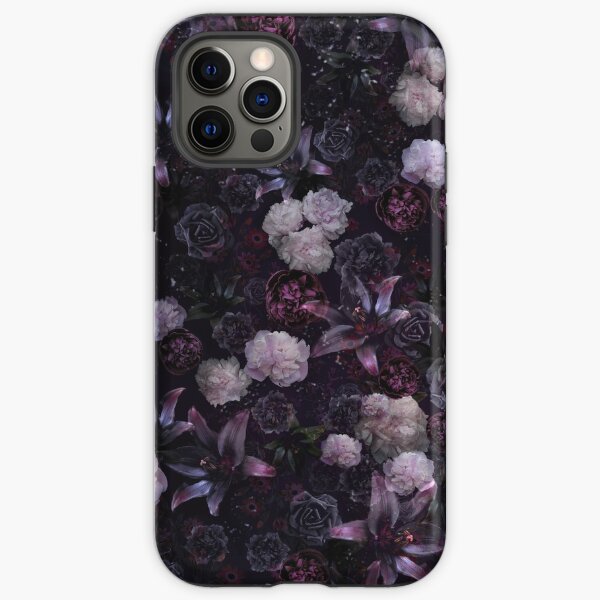Sommernachtstraum #Dunkelfloral #Mitternacht #Schwarz #Rose #Nacht iPhone Robuste Hülle