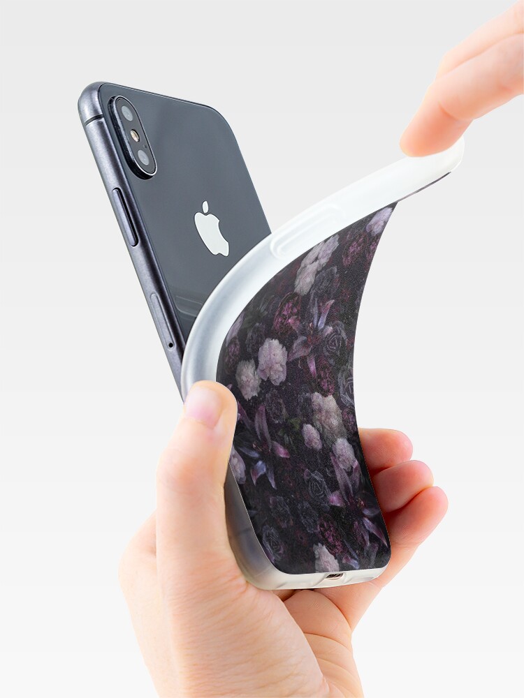 Alternate view of Midsummer Nights Dream #Dark Floral #Midnight #Black #Rose #Night iPhone Case