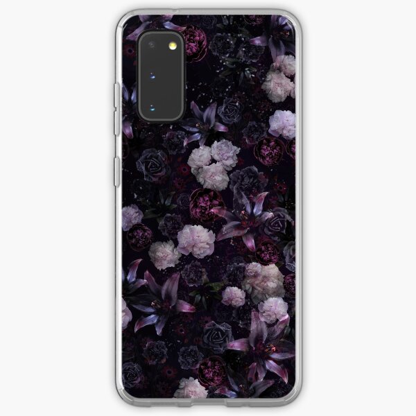 Midsummer Nights Dream #Dark Floral #Midnight #Black #Rose #Night Samsung Galaxy Soft Case
