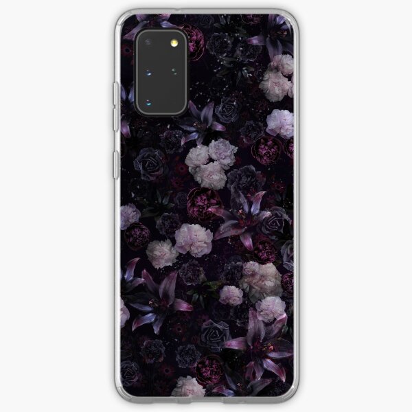 Midsummer Nights Dream #Dark Floral #Midnight #Black #Rose #Night Samsung Galaxy Soft Case