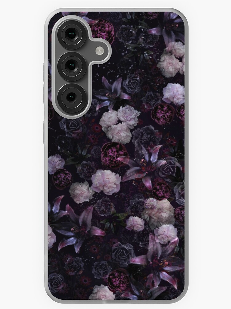 Aperçu 1 sur 4. Coque Samsung Galaxy avec l'œuvre Songe d'une nuit d'été #Floral sombre #Minuit #Noir #Rose #Nuit créée et vendue par ANTHROPOLESLEY.
