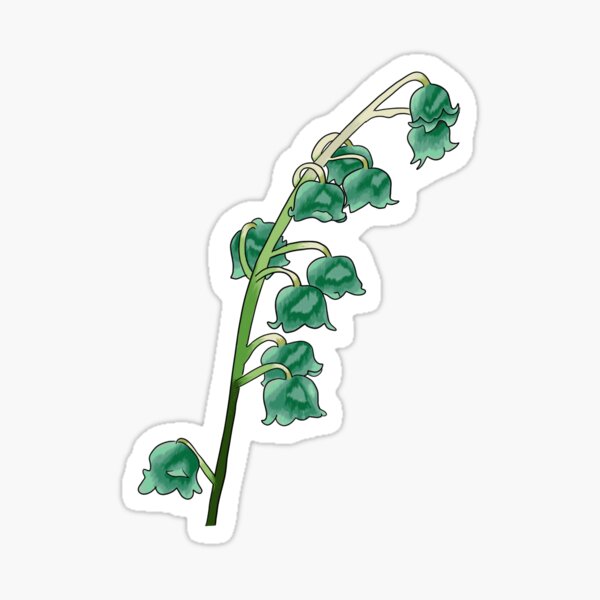 Emerald lily of the valley— may birthstone and flower Sticker