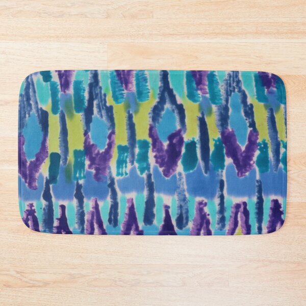 Item preview, Abstract Warp Design in Turquoise, Blue, andChartreuse designed and sold by Leslie Rogers Todder.