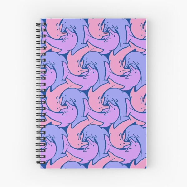 Item preview, Dolphin tessellated pattern, pink and blue designed and sold by jeanneius.
