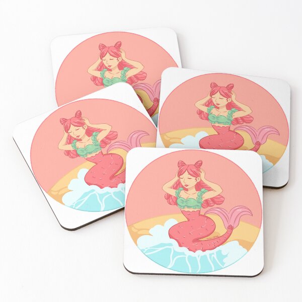 Item preview, Pink mermaid with teal shirt designed and sold by Maysoulrose.