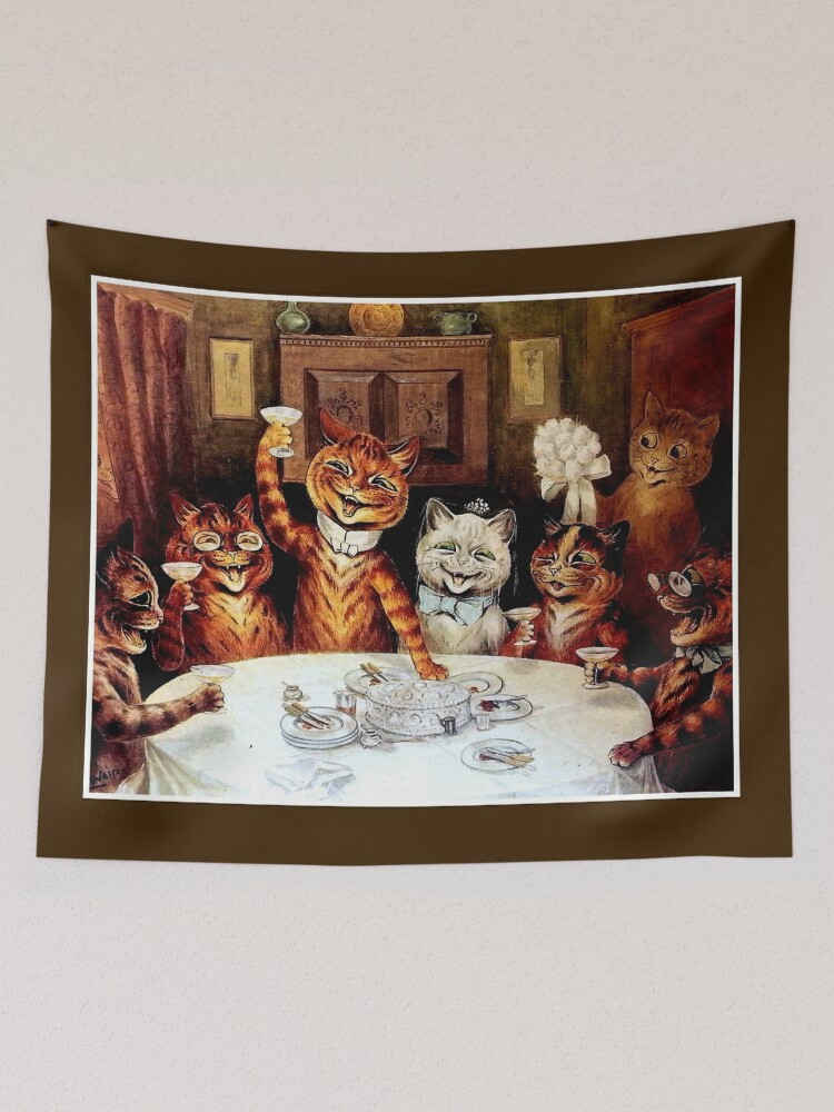 Cats in The Dormitory by Louis Wain - Art Print
