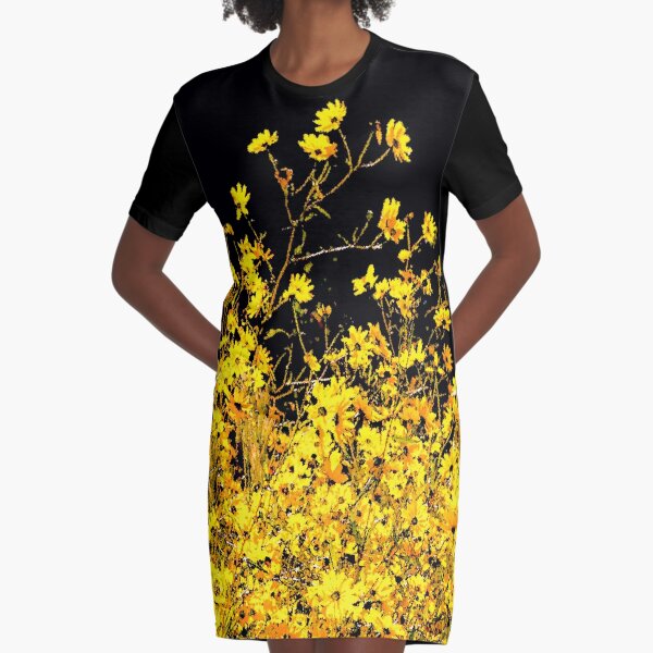  Wild black eyed susan by the dozen Graphic T-Shirt Dress