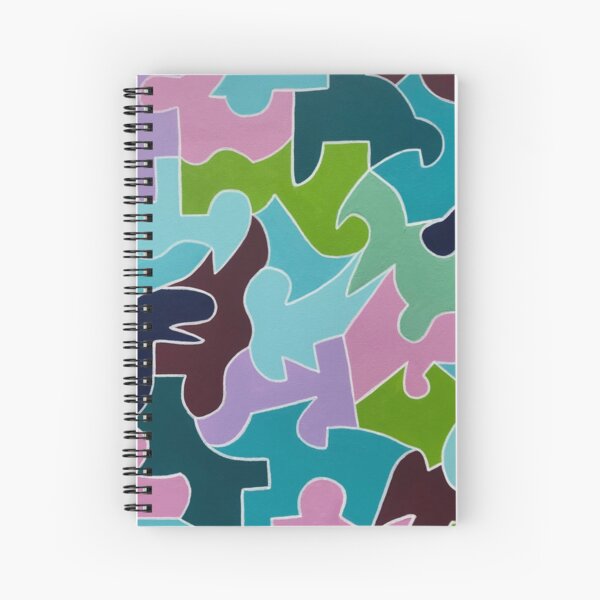 Following Blue Blocks - Kizd Spiral Notebook