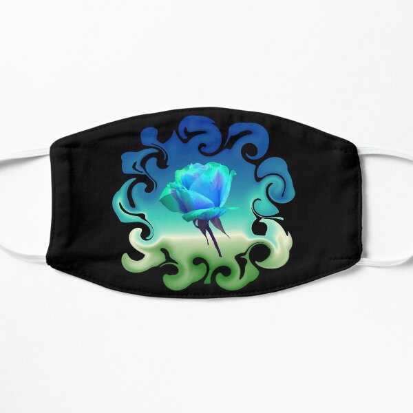 Traum in blau - einzigartige blaue Rose Maske