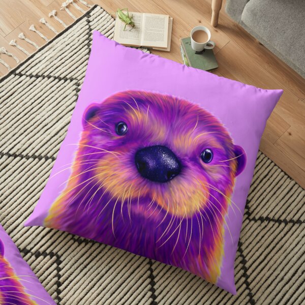 Purple Otter Floor Pillow