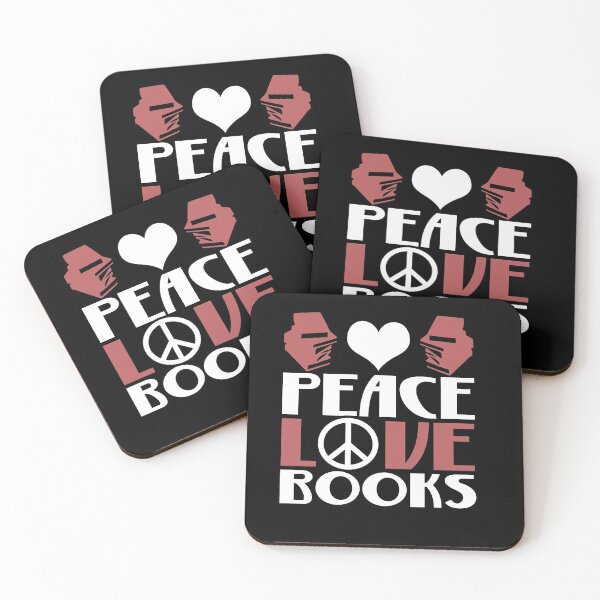 Item preview, Peace Love Books Peaceful Book Lover Novelty Design designed and sold by LostLatticework.