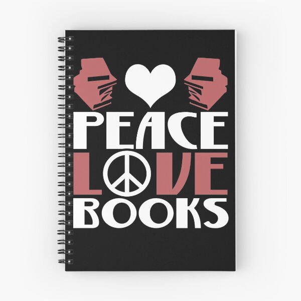 Item preview, Peace Love Books Peaceful Book Lover Novelty Design designed and sold by LostLatticework.