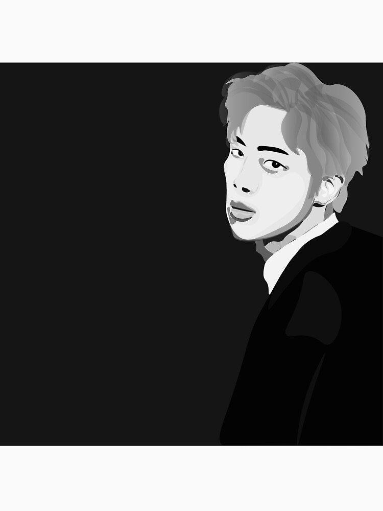 BTS - Jin - Black and White | Essential T-Shirt