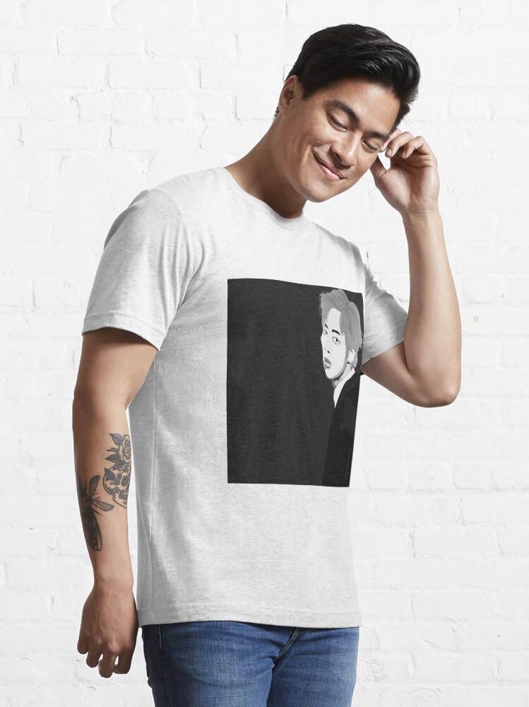 BTS - Jin - Black and White | Essential T-Shirt