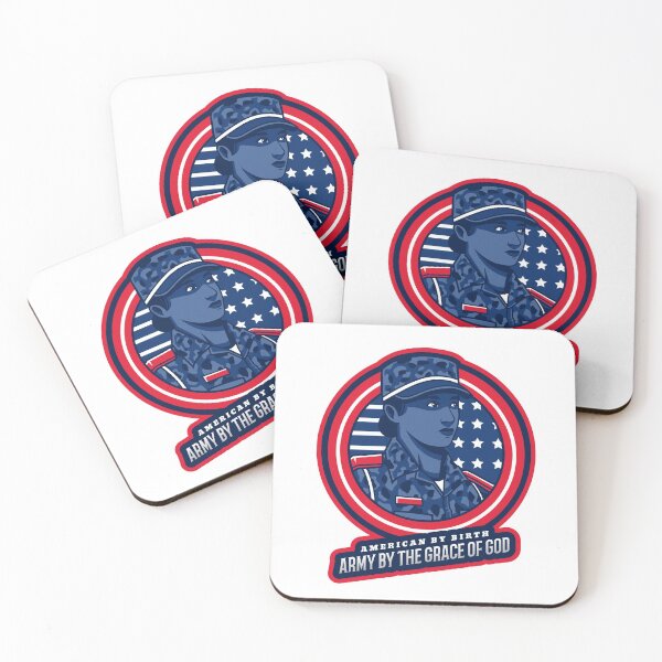 Item preview, American By Birth Army By The Grace Of God - 002  designed and sold by CavemanMedia.